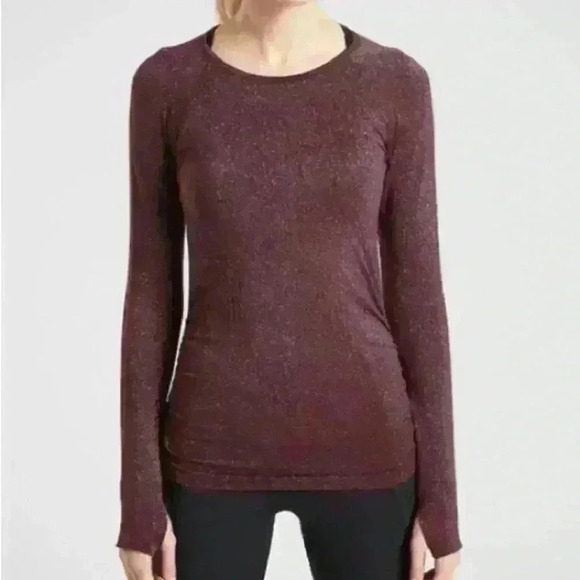 Athleta Tops - Athleta Metallic Thread Long-sleeve Shirt.
